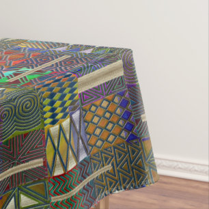 African style patchwork design tablecloth