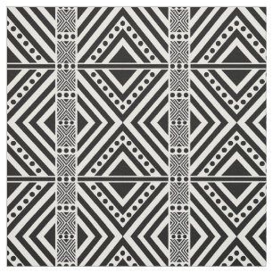 African Style Seamless Pattern. Black Colour Fabric
