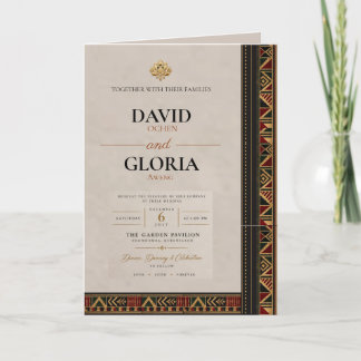African Style Wedding Card