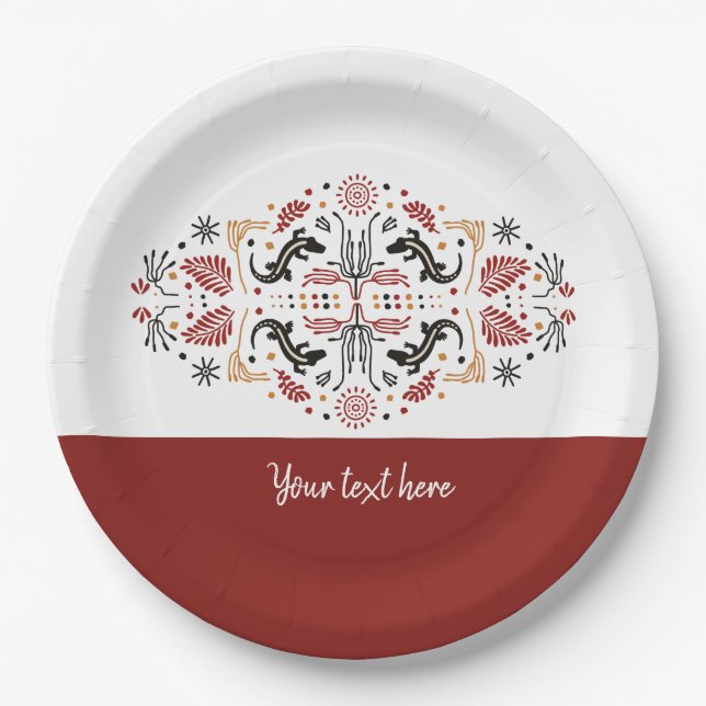 African Styles Paper Plate (Front)