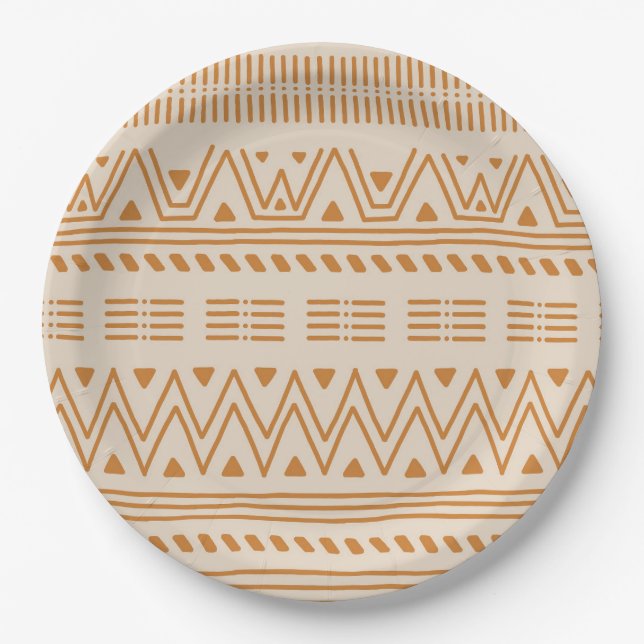 African Styles pattern Paper Plate (Front)