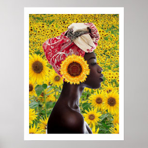African Sunflower Poster
