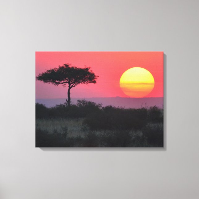 African Sunset Canvas Print (Front)