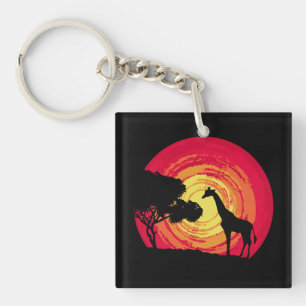 African sunset keychain