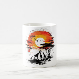 african sunset mug