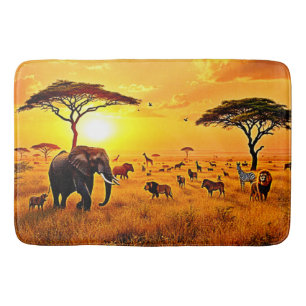 African Sunset Safari Majesty Design Bath Mat