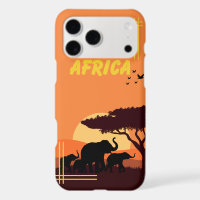 African Sunset Serengeti Elephants Silhouette Phon