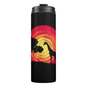 African sunset thermal tumbler
