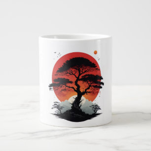 African Sunset Tree Large Coffee Mug