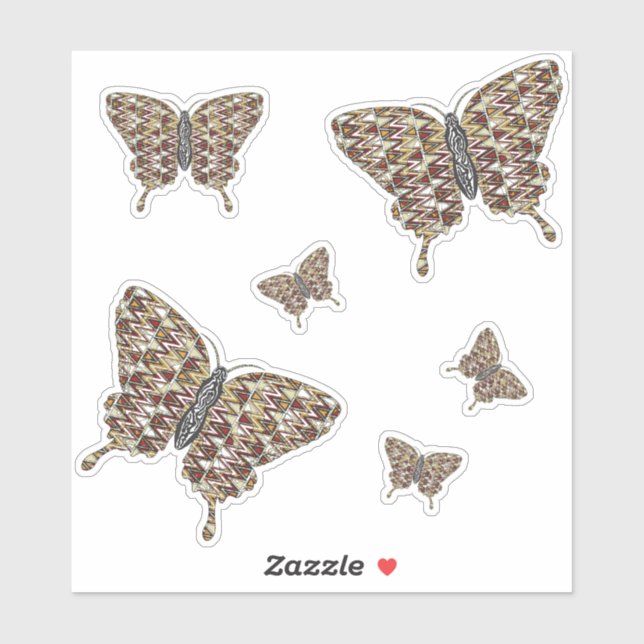 African Swallowtail Contour Sticker (Sheet)
