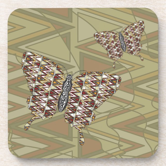 African Swallowtail Square Coaster (Front)