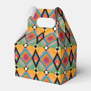 African Textile Print Celebration Gable Party Favor Box