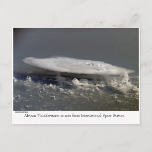 African Thunderstorm as seen from ISS Postcard