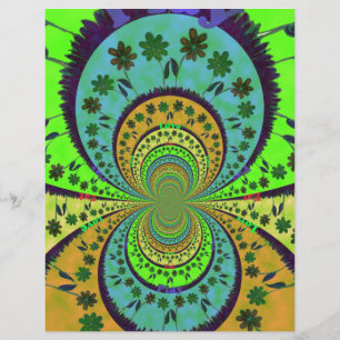 African Traditional Colours Kaleidoscope Floral Ar