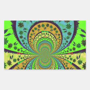 African Traditional Colours Kaleidoscope Floral Ar Sticker