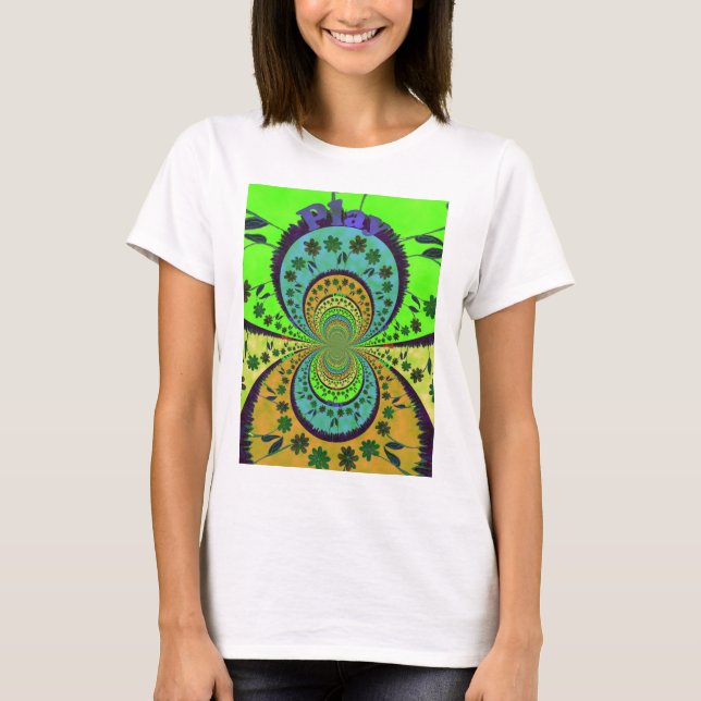African Traditional Colours Kaleidoscope Floral Ar T-Shirt (Front)
