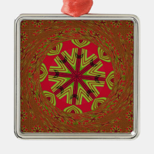 African Traditional Design Metal Ornament