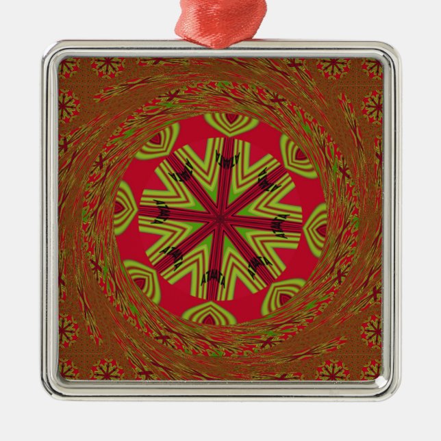 African Traditional Design Metal Ornament (Front)