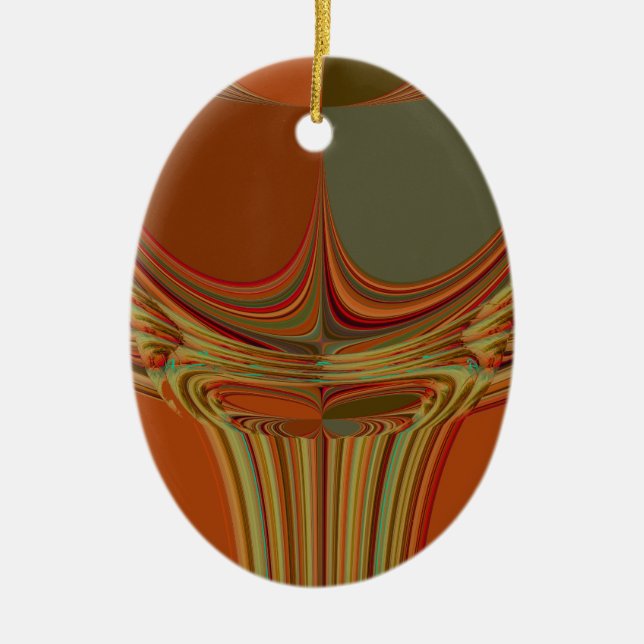African Traditional Earth Contemporary Art Print   Ceramic Ornament (Front)