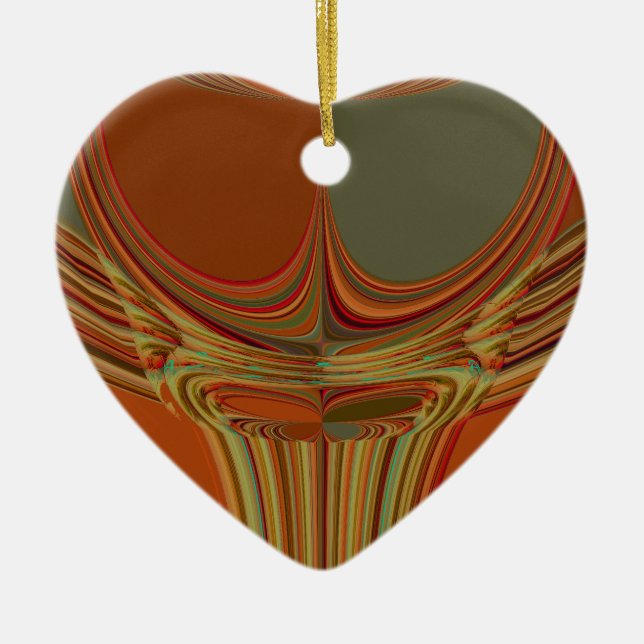 African Traditional Earth Contemporary Art Print   Ceramic Ornament (Front)