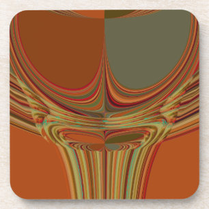 African Traditional Earth Contemporary Art Print   Coaster