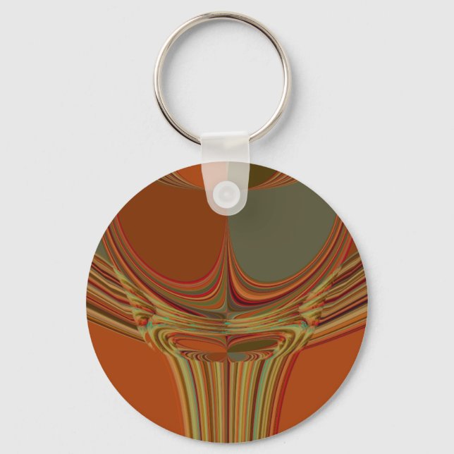 African Traditional Earth Contemporary Art Print   Keychain (Front)
