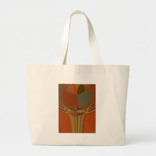 African Traditional Earth Contemporary Art Print   Large Tote Bag