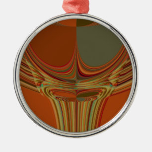 African Traditional Earth Contemporary Art Print   Metal Ornament