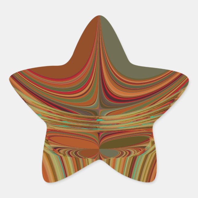 African Traditional Earth Contemporary Art Print   Star Sticker (Front)