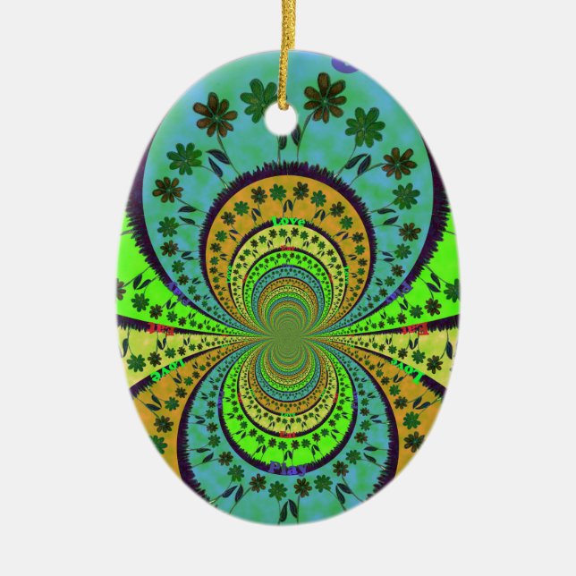 African Traditional Hakuna Matata Colors.png Ceramic Ornament (Front)