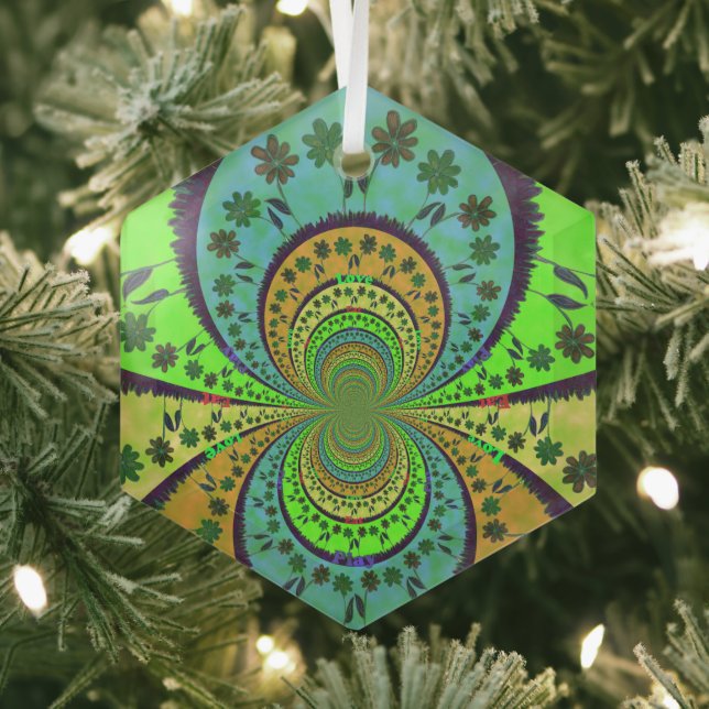 African Traditional Hakuna Matata Colors.png Glass Ornament (Insitu)