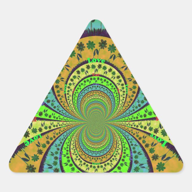 African Traditional Hakuna Matata Colours.png Triangle Sticker (Front)