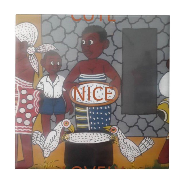 African Traditional Homestead Lifestyle Tile (Front)