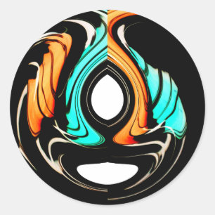 African Traditional Pattern Art Print Classic Round Sticker