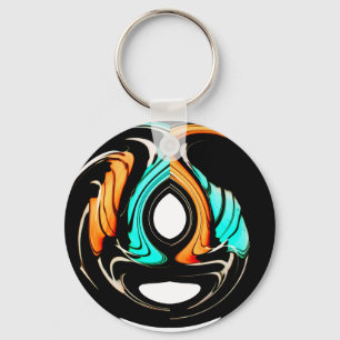 African Traditional Pattern Art Print Keychain