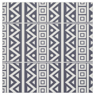 African Traditional Style Seamless White Pattern Fabric