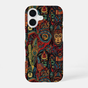 AFRICAN TRIBAL ART DESIGN iPhone 16 CASE