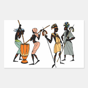 African tribal art stickers