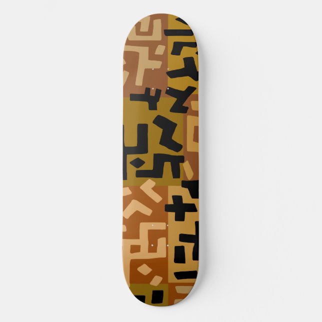 African Tribal BaKuba Skateboard (Front)
