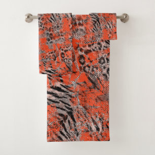 African, tribal. bath towel set