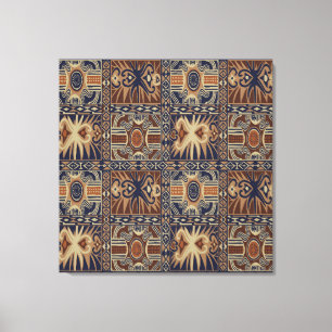 African Tribal Contemporary Collage Canvas Print