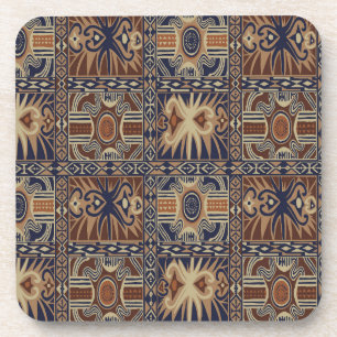 African Tribal Contemporary Collage Coaster