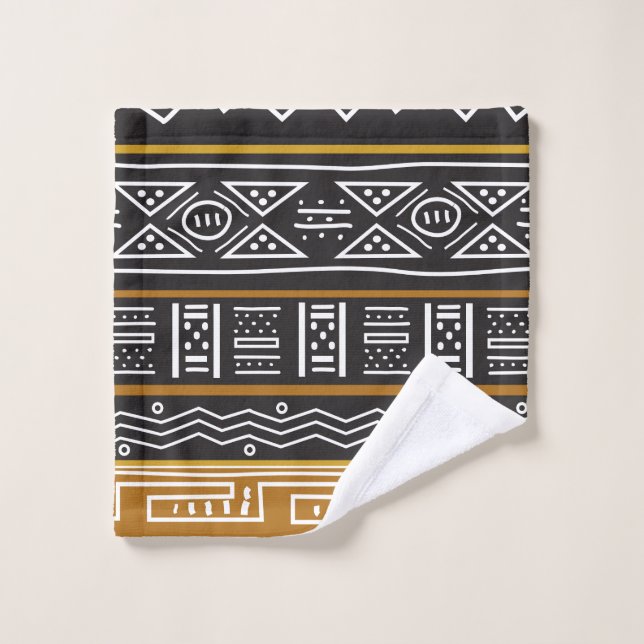 African Tribal Design Bath Towel Set (Wash Cloth)