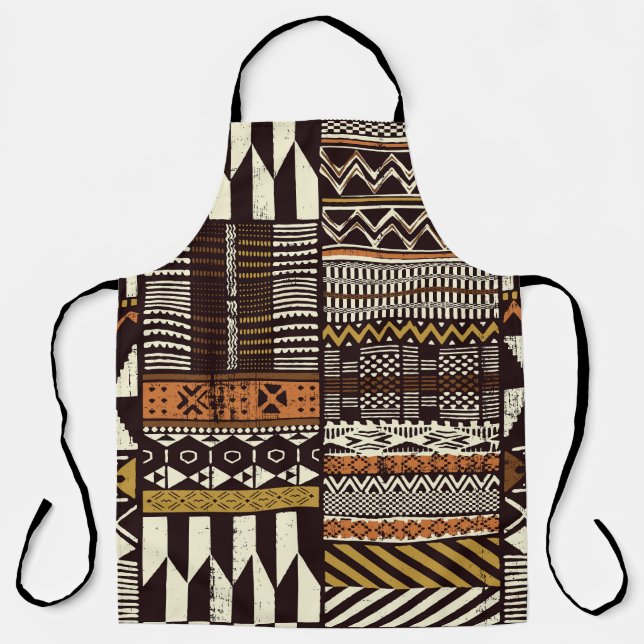 African tribal fabric, abstract vintage. apron (Front)