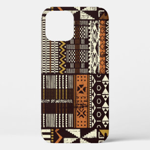African tribal fabric, abstract vintage. iPhone 12 case