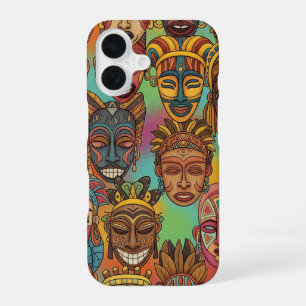 AFRICAN TRIBAL MASK iPhone 16 CASE