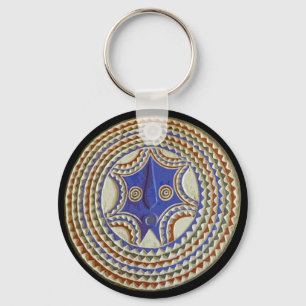 African Tribal Mask Keychain