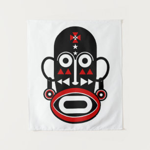 African Tribal Mask Tapestry