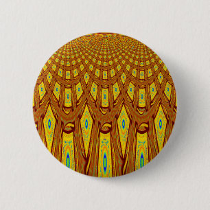 African Tribal Motif 2 Inch Round Button