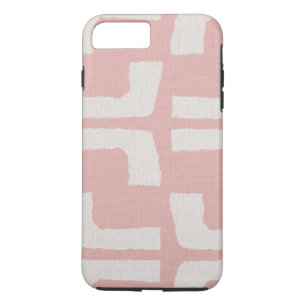 African Tribal Mudcloth White Pink Linen Look Case-Mate iPhone Case